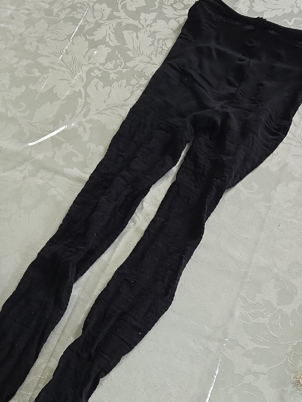 Black Textured Tights - Classic Comfort
